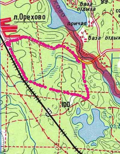Схема дистанции осеннего кросса
