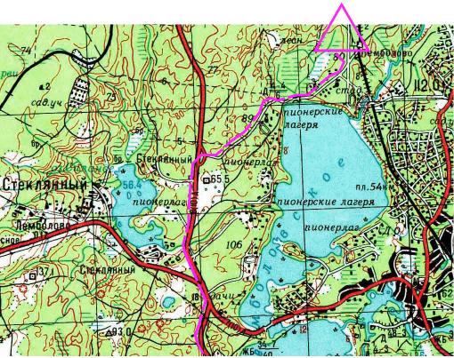 Место старта марш-броска 2008 (На машине)