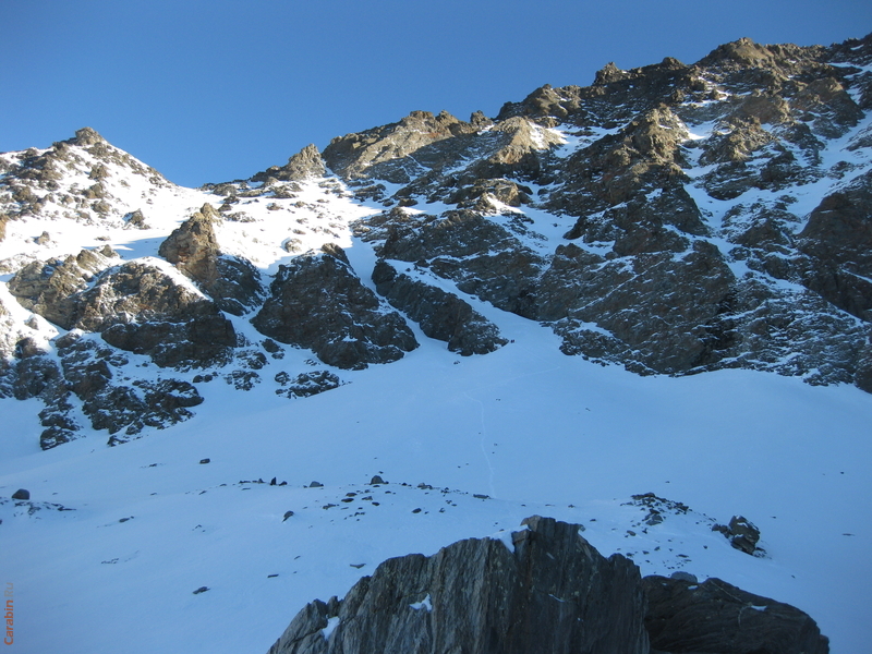 Путь подъема на перевал Плечо Муласена (55 лет ПКТ) (2А, 3200 м, сн-ск, первопроход СТ)