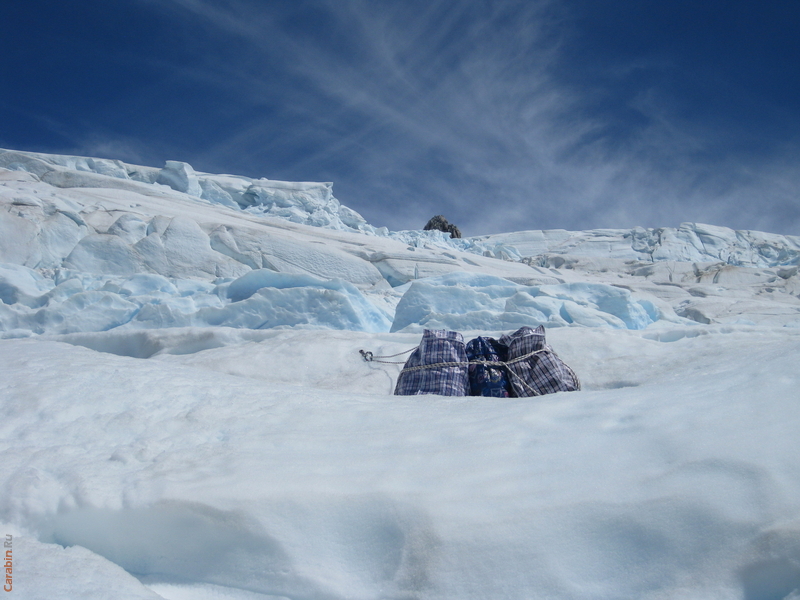 Оставляем заброску на леднике