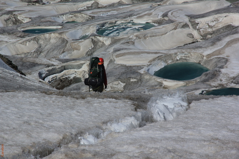 вид сверху на ледник Куйлю Южный