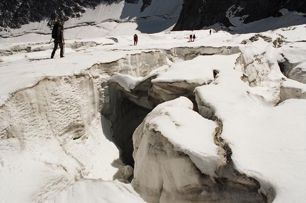 На леднике Куркуре.