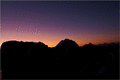 Закат, вид из под перевала Чимтарга