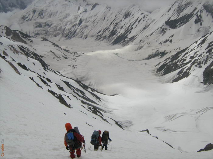 Спуск на ледник Надежда