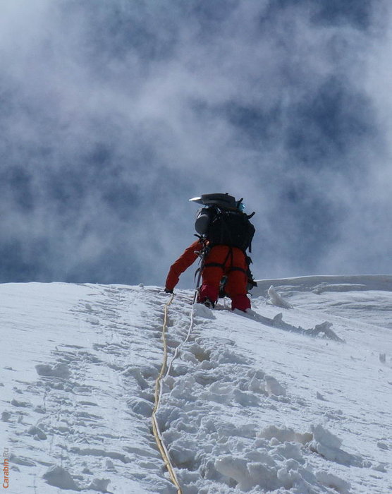 Выход на перевал Надежда, пятнадцатая веревка