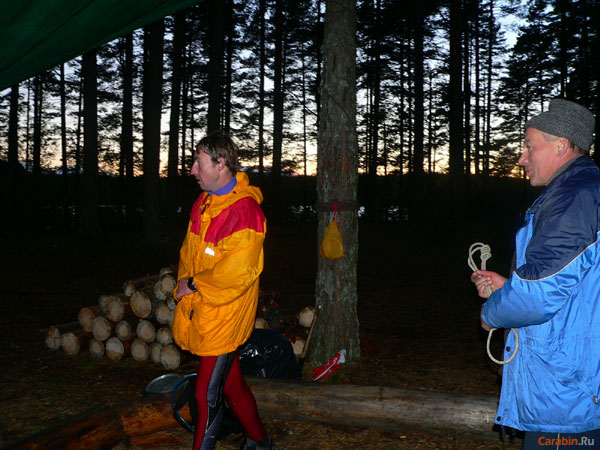 Первый пришедший участник КД на промежуточный финиш