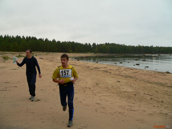 Команда *В лыжи обутые* перед промежуточным финишем