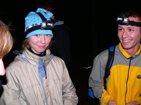 Команда *Лесные жытели* на промежуточном финише