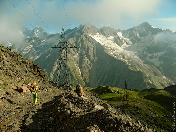 Спуск в Азау