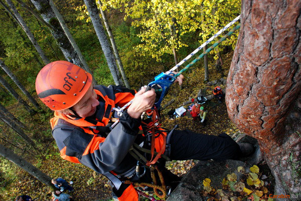 Первый этап — подъем по периллам