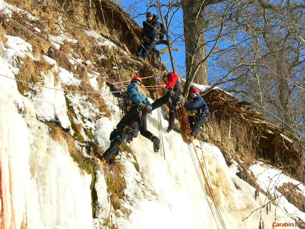 Транспортировка пострадавшего по горизонтальным периллам