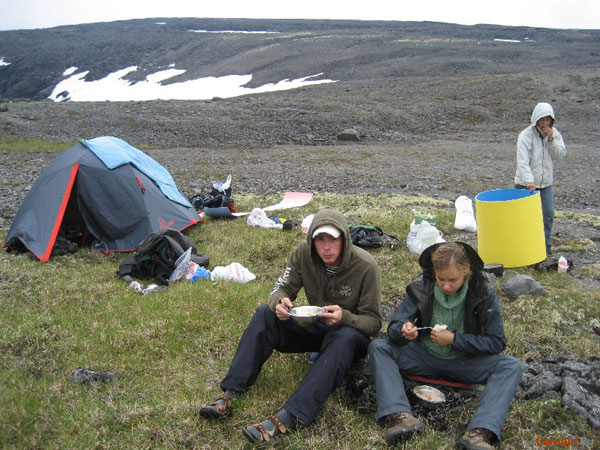 Завтрак перед спуском