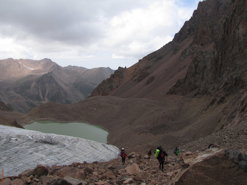 Озеро под ледником Маметовой