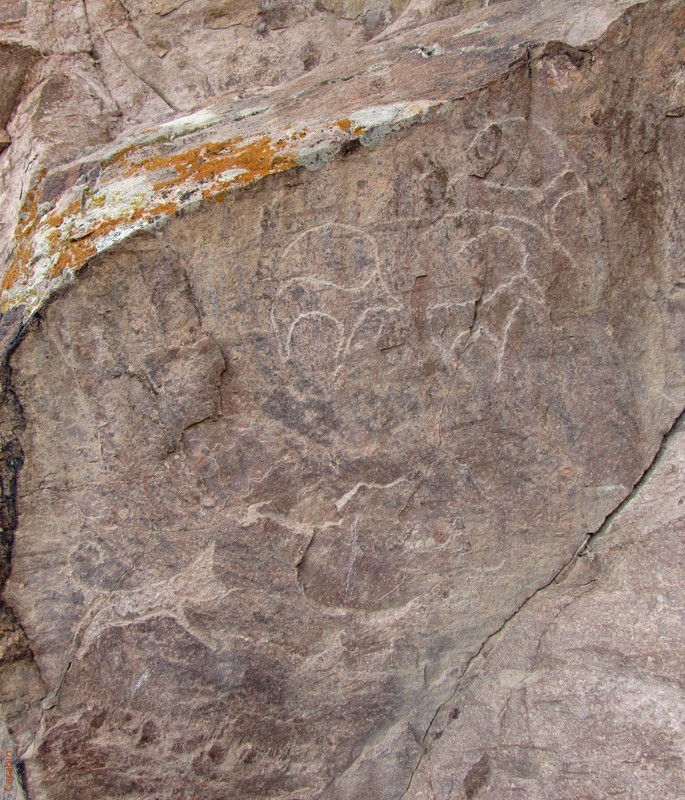  Тангалы Тас, наскальные рисунки